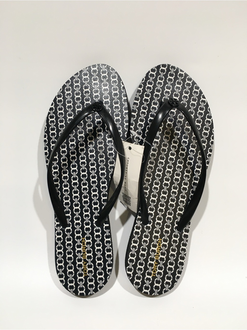 Tory Burch Chelsea Flip Flop Sandals -Black Gemini Link -Women’s US 8 -NEW